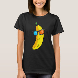 Banaan met coole zonnebril t-shirt