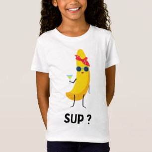 Banaan met glazen fruitvegetariërs uit vegans bana t-shirt