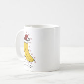 Banaan met Kerstmis pet Persoonlijke naam Koffiemok (Voorkant links)