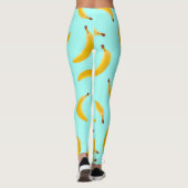 Banaan met lichtblauwe achtergrond leggings (Achterkant)