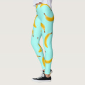 Banaan met lichtblauwe achtergrond leggings (Links)
