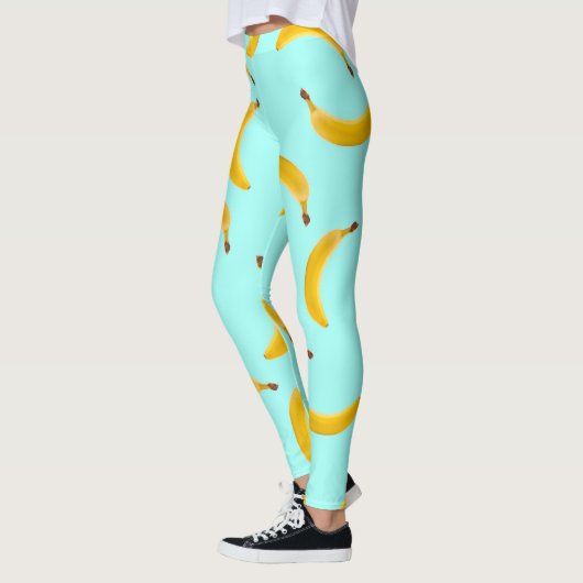 Banaan met lichtblauwe achtergrond leggings (Links)