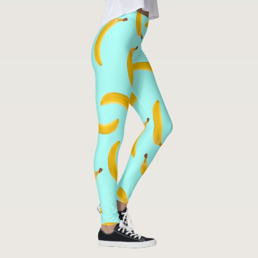 Banaan met lichtblauwe achtergrond leggings (Rechts)