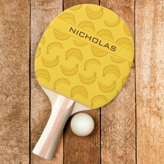 Banaan met Naam Tafeltennisbatje