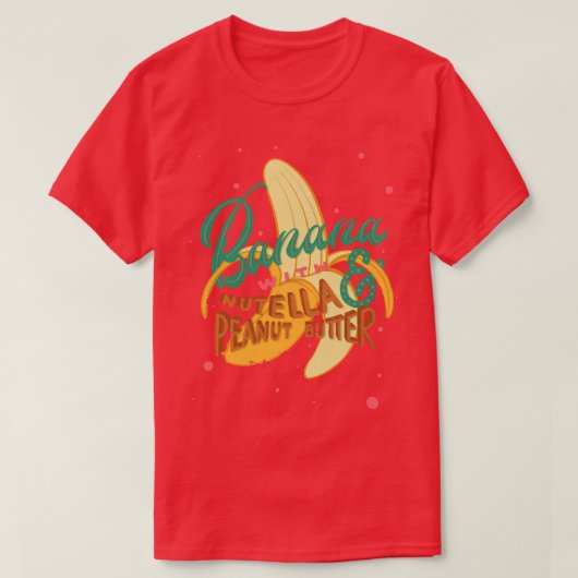 Banaan met Nutella Pindakaas T-shirt (Design voorkant)