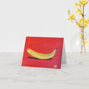 Banaan met rode achtergrond kaart