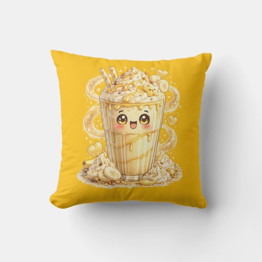 Banaan Milkshake Kawaii Kussen Kussen (Voorkant)