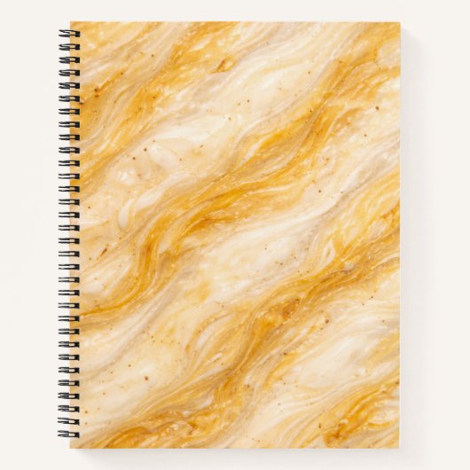 Banaan Milkshake Marmer Textuur Ontwerp Notitieboek (Voorkant)