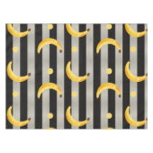Banaan Modern Zwart & Wit Strepen Tafelkleed (Voorkant (Horizontaal))