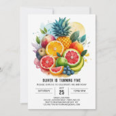 Banaan Moderne Fiesta Vruchten Verjaardag Kaart (Voorkant)