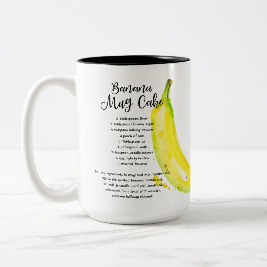 Banaan Mok Cake Recept Grote Maat Mok (Links)