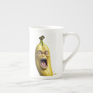 Banaan mokken Grappig gezicht Boos