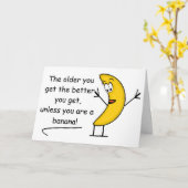 Banaan/Monkey Verjaardag Kaart (Gele Bloem)