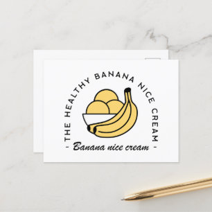 Banaan mooie crème gezonde zelfgemaakte fruit esth briefkaart