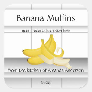 Banaan Muffins Keuken Tegels SQ Product Label
