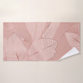 Banaan, palmbladeren: glanzend koper. badhanddoek (Badhanddoek)