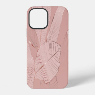 Banaan, palmbladeren: glanzend koper. iPhone 12 hoesje