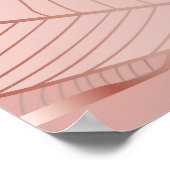 Banaan, palmbladeren: glanzend koper. poster (Hoek)