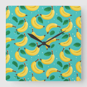Banaan Patroon Wandklok