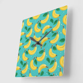 Banaan Patroon Wandklok (Hoek)
