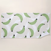 Banaan Pop Sage Green Strandlaken (Voorkant)