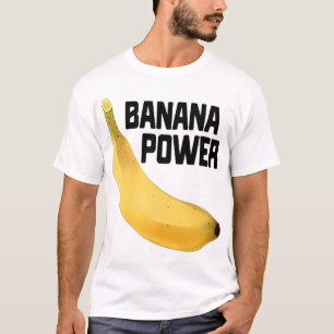 Banaan Power Grappig Geel Geript Fruit Gift T-shirt