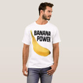 Banaan Power Grappig Geel Geript Fruit Gift T-shirt (Voorkant volledig)
