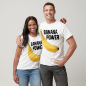 Banaan Power Grappig Geel Geript Fruit Gift T-shirt (Unisex)