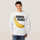 Banaan Power Grappig Geel Geript Fruit Gift T-shirt (Voorkant volledig)