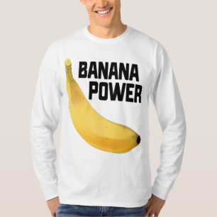 Banaan Power Grappig Geel Geript Fruit Gift T-shirt