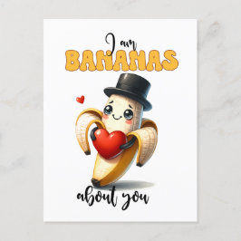 banaan Punny Funny Valentijn Briefkaart