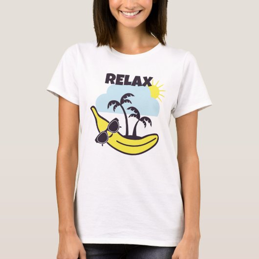Banaan relaxen t-shirt (Voorkant)