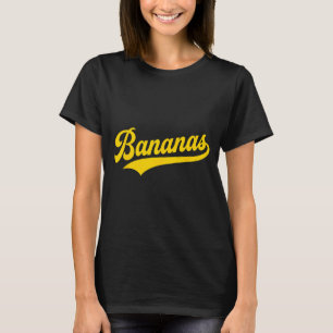 Banaan Retro Humor Bananen Klassiek Heren Dames Ki T-shirt