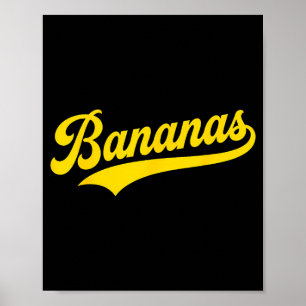 Banaan Retro Humor Bananen Klassiek Mannen Vrouwen Poster