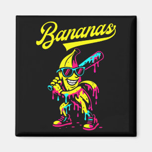 Banaan Retro Throwback Populaire Fruit Baseball Ba Magneet