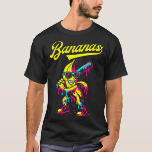 Banaan Retro Throwback Populaire Fruit Baseball Ba T-shirt