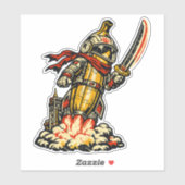 Banaan Rocket Ronin — Vintage Ruimteverkenner Sticker (Vel)