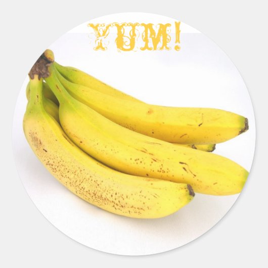 BANAAN!! RONDE STICKER (Voorkant)