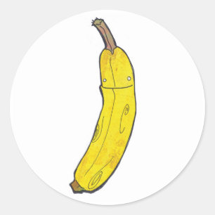 banaan ronde sticker