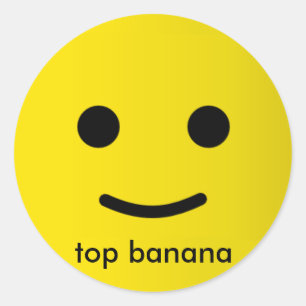 banaan ronde sticker