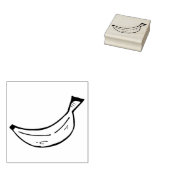 Banaan rubber stempel (Gestempeld)