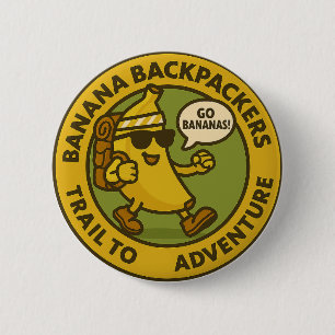 Banaan Rugzakker Trail To Avontuur Ronde Button 5,7 Cm