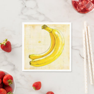 Banaan  schetsschema servet