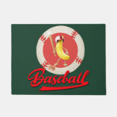 Banaan Slagger Grappig Baseball Aangepast Grafisch Deurmat (Voorkant)