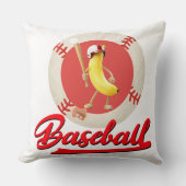 Banaan Slagger Grappig Baseball Aangepast Grafisch Kussen (Voorkant)