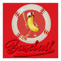 Banaan Slagger Grappig Baseball Aangepast Grafisch