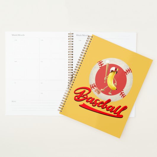 Banaan Slagger Grappig Baseball Aangepast Grafisch Planner (Display)