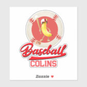 Banaan Slagger Grappig Baseball Aangepast Grafisch Sticker (Vel)