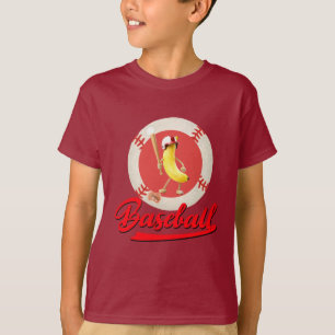 Banaan Slagger Grappig Baseball Aangepast Grafisch T-shirt