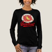 Banaan Slagger Grappig Baseball Aangepast Grafisch Tri-Blend Shirt (Voorkant)
